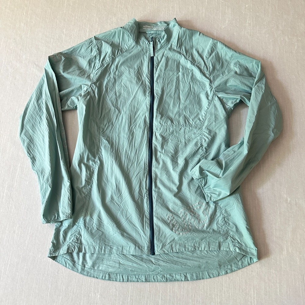 Ultimate Direction‎ Windbreaker Jacket Womens S Green Hiking Running Full Zip